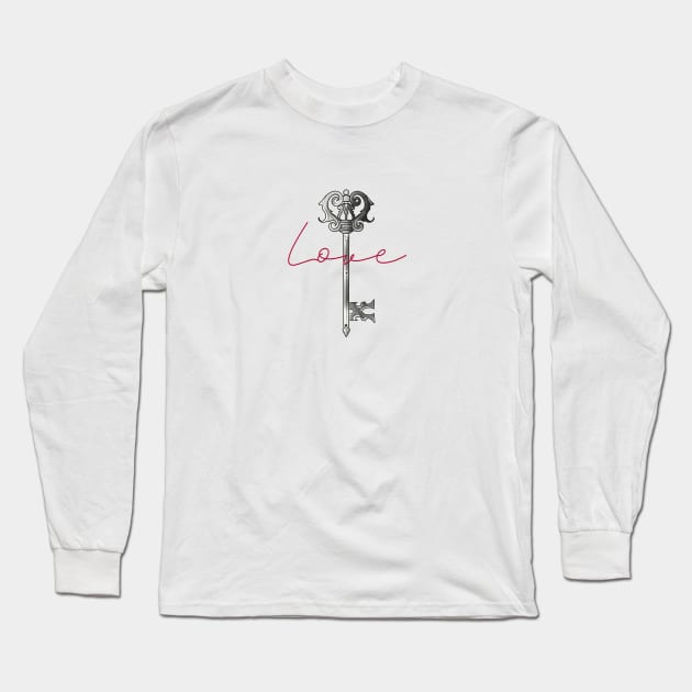 Love is the key Long Sleeve T-Shirt by Blacklinesw9